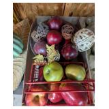 Artificial Apples, Wire Basket, Other Decor