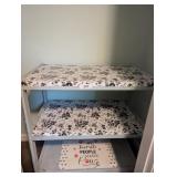 Wood Three Shelf Rolling Cart