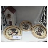 (3) Hummel-Like Prints + Decorative Birdhouse