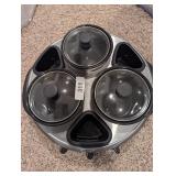 Crock Pot Three Compartment Crock Pot