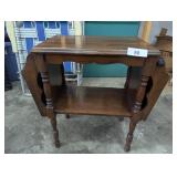 Vintage Side Table w/ Magazine Pockets on ends