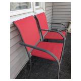 (2) Metal Frame Outdoor Patio Chairs