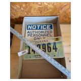 Metal Ruler, Authorized Personnel Sign &