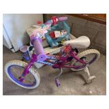 Small Girls Huffy Bicycle w/ Training Wheels