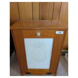 Cottage Core Wooden Trash Can Holder w/