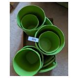 Bright Green Tupperware Canisters