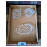 American Fostoria Cream & Sugar + Butter Plate