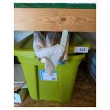 Tote w/ Lid & Curtains +