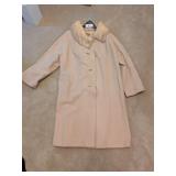 Ladies 100% Cashmere Coat w/ Mink Collar
