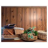 Assorted Baskets + Plastic Tray & Small Tin