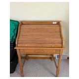 Modern Oak Roll Top Desk