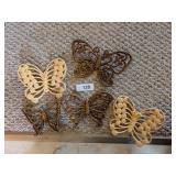 (5) Plastic Butterfly Wall Decor