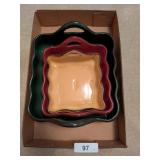 Nesting Casserole Dishes In Fall Colors