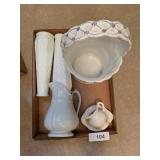 Small Vintage Pitcher, Ceramic Basket [Portugal] &
