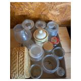 Orange Bundt Pan, Woven Trivets + Glass Jars