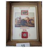 1936 Commemorative Buffalo Nickel & 1970 Stamp