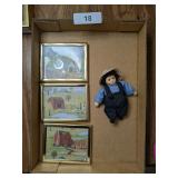 (3) Miniature Farm Prints &