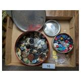 (2) Tins w/ Buttons