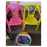 (2) Disney Princess & Toy Story Kids Chairs,