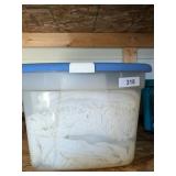 Tote w/ Lid + Matching Twin Woven Bedspreads