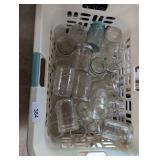 Canning Jars Pints & Quarts in Laundry Basket