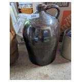 Chocolate Colored Three Gallon Stoneware Jug -*