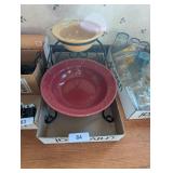 (2) Signature Bowls w/ Metal Serving Display