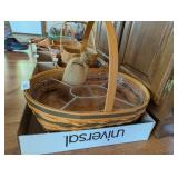 Large Longaberger Basket w/ Relish Tray Liner