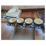 Green & Gold Signature Condiment/Dip Server