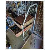 Boot Tray + Small White Metal Rack