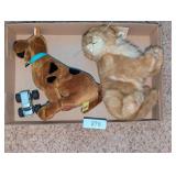 Scooby Doo & Lion Stuffed Plush + Small Truck
