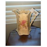 Vintage Pitcher (Has Crown On Bottom) -*