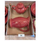Signature Pitcher & Teapot in Cranberry Color