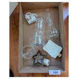 Etched Glass Bedside Water Decanter & Glass +