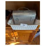 Small Plastic Basket + Modern Galvanized Lunch