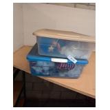 (2) Small Totes w/ Lids +