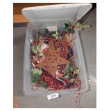 Red Berry Garland, Christmas Tree Skirt &