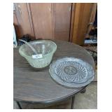 Punch Bowl, Ladle & Cookie Plates