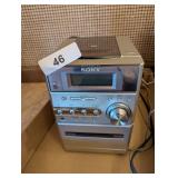 Sony Small Entertainment System w/ Two Speakers &