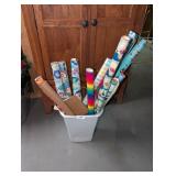 Wastebasket Filled w/ Gift Wrap