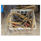 (3) Sets Jumper Cables in Plastic Crate