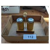 Mustard Yellow Tin Punched S/P Caddy