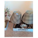 (2) Small Non Matching Black Lamps &