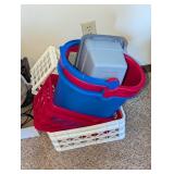 Assortment of Plastic Tubs & Crates + Waste