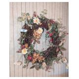 Grapevine Wreath + Floral Spray