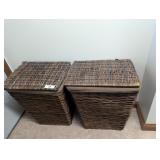 (2) Matching Wicker Hampers