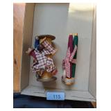 Vintage Thread & Bobbin Spools w/ Country Decor