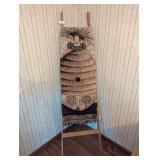 Quilt Display Ladder + Beehive Woven Throw