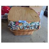 Longaberger Picnic Basket w/ Liner & Riser