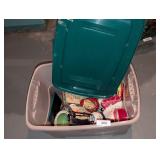 Misc. Christmas Decorator Pcs. in Tote w/ Lid